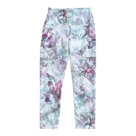 EVOLUTION AND CREATION Womens Size Medium Floral Print Mia Yoga Leggings Pants - Picture 1 of 5